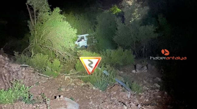 Gece karanlığında korkutan kaza !