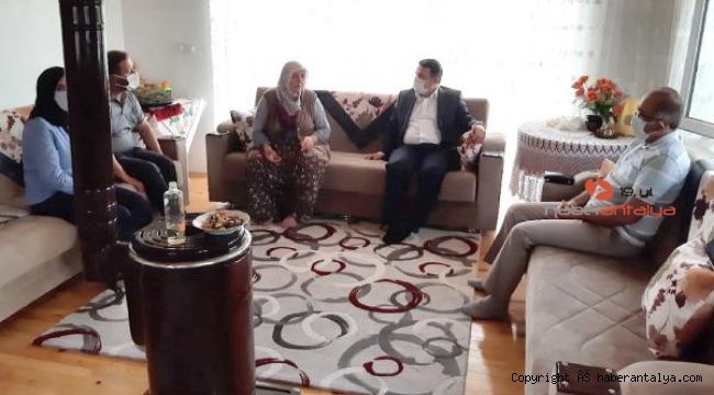 Kaymakam Çimşit, gazi eşini ziyaret etti