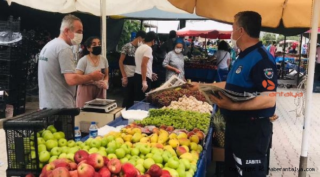Kemer Belediyesi pazar yerlerinde önlemlerini aldı