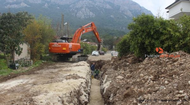 Kemer Kuzdere'de yeni hat çalışması
