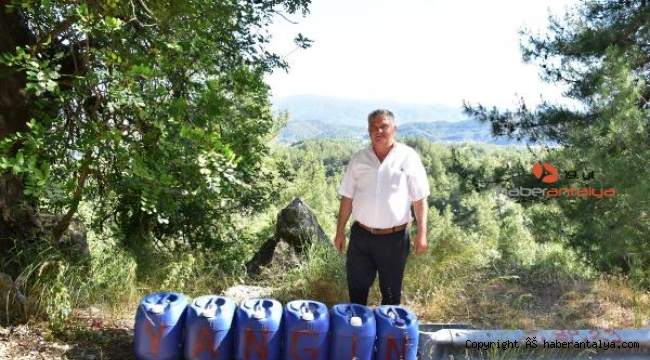 Orman yangınlarına karşı bidonlu önlem