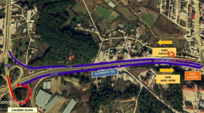 Aksu ilçesi Isparta katlı kavşağı trafiğe kapatılacak