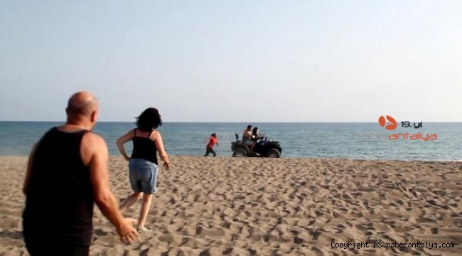 Caretta yuvalama alanına ATV ile girdiler