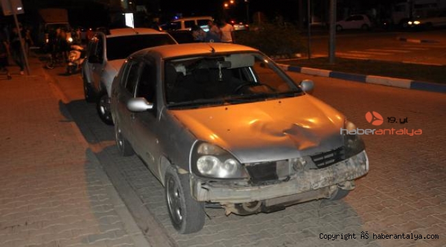 Gazipaşa'da otomobille motosiklet çarpıştı !