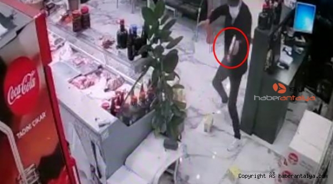 Kasap iş yerinde silahlı saldırıya uğradı !