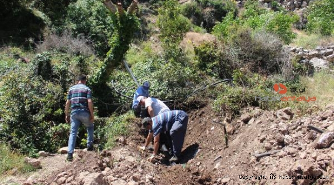 Kemer Gedelme Yaylası'na damlama sulama hattı çekildi