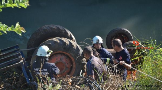 Manevra yapmaya çalışırken dereye yuvarlanıp öldü !