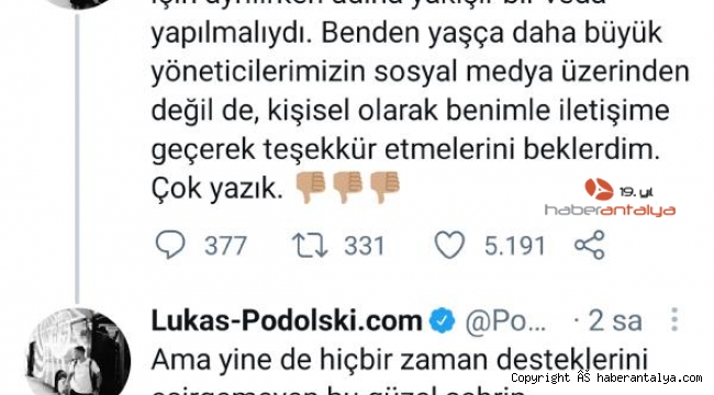 Podolski'den 'veda' ederken sitem etti !