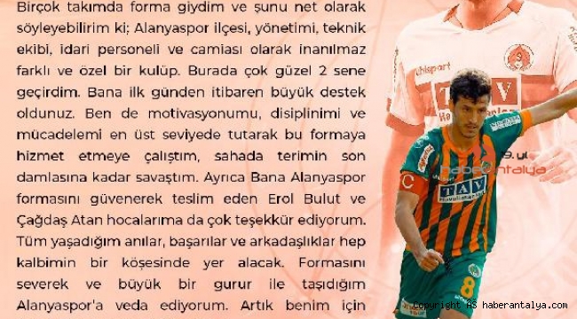 Salih Uçan Alanyaspor'a veda etti !