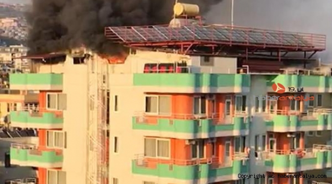 6 katlı apart otelde yangın !