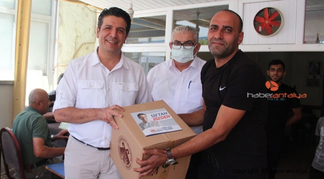 Kahveci esnafına belediyeden hediye paketi