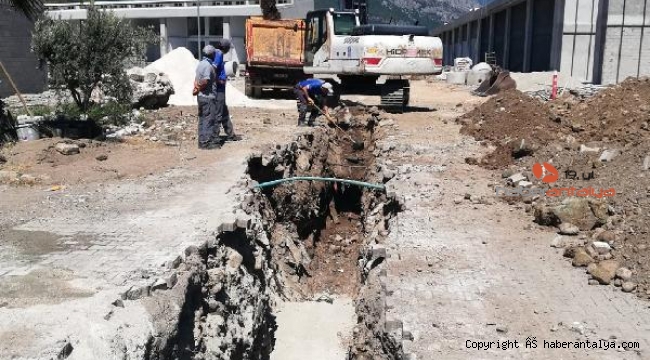 Kemer'de yeni sanayi sitesi için kanalizasyon çalışması