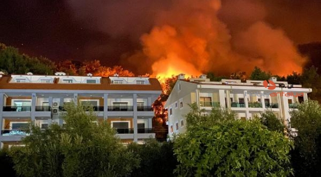 Marmaris'teki orman yangınında 2'nci gün; 1 ölü !