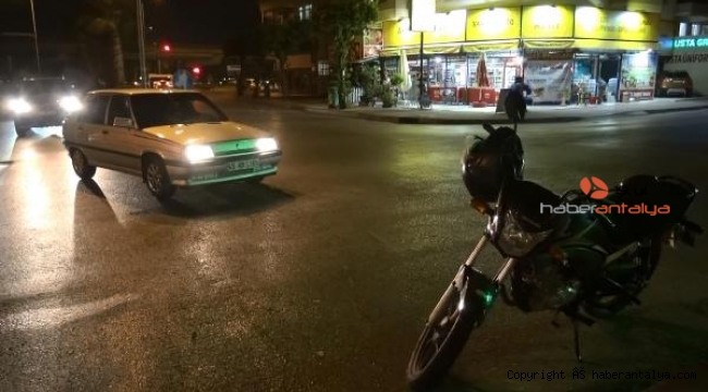 Otomobille motosiklet çarpıştı: 1 yaralı