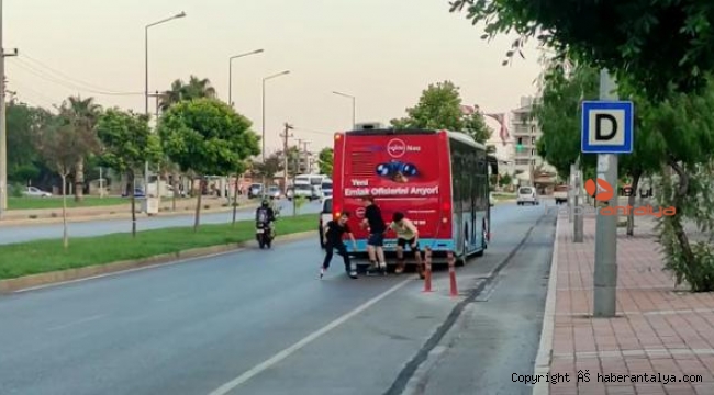 Patenli çocuklar, otobüs şoföründen seke seke kaçtı