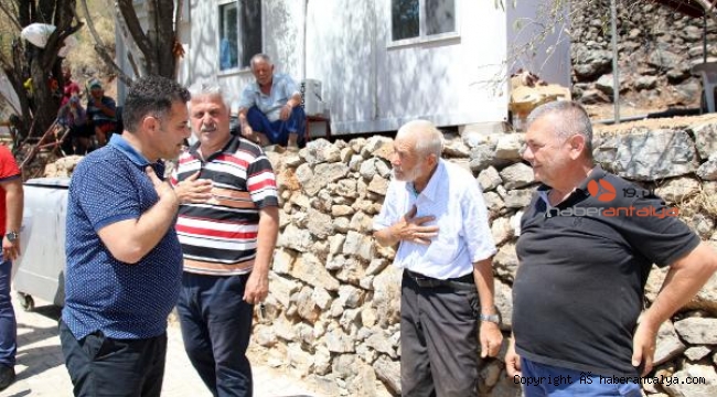 Başkan Yücel Alanya ve Gündoğmuş'ta yangın bölgelerinde