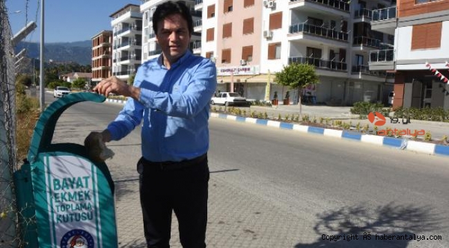 Demre'ye bayat ekmek toplama kutusu