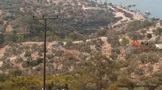 Kaş'ta korkutan yangın !