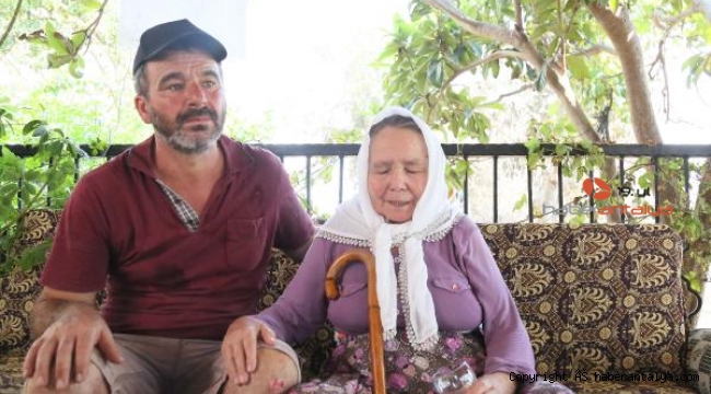 Ölümden oğlunun sırtında kurtuldu