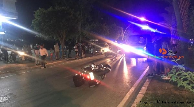 Otomobille motosiklet çarpıştı: 1 yaralı