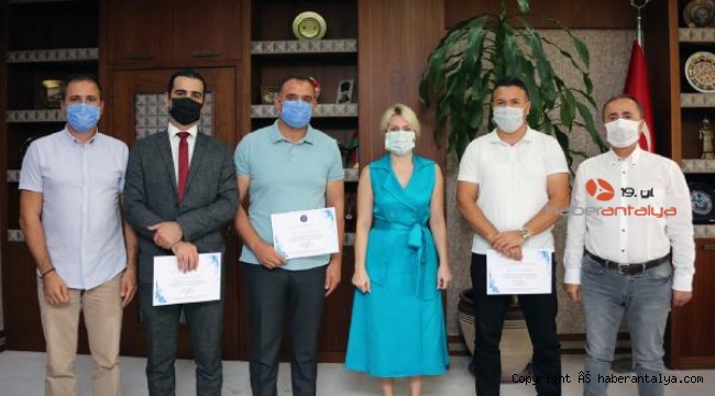 Yangında mücadele eden personele teşekkür belgesi