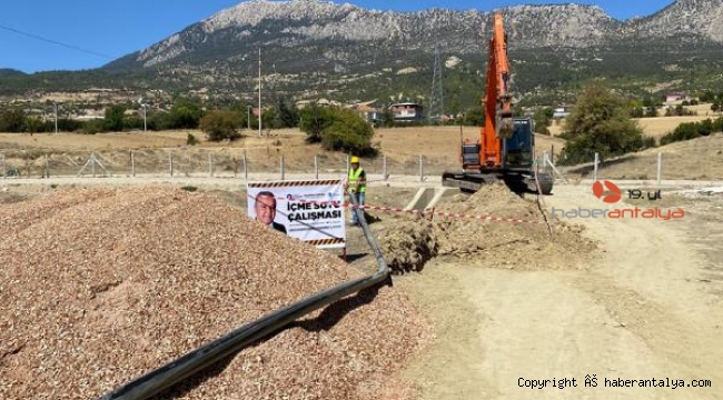 Akçay'a 8 kilometrelik içme suyu hattı