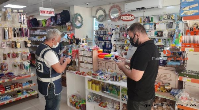 Finike'de koronavirüs denetimleri