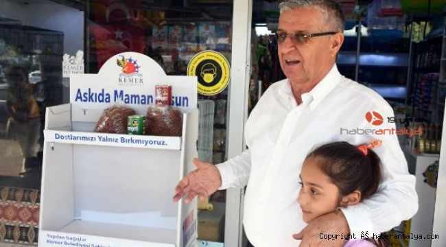 Kemer'de 'Askıda maman olsun' kampanyası