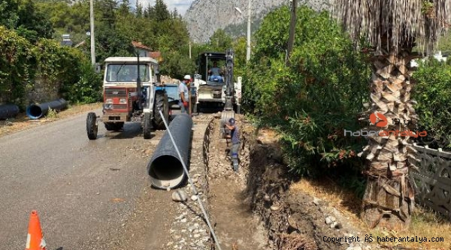 Kuzdere'ye yağmur suyu hattı yapılıyor