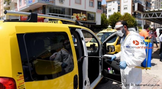 Servis ve taksilere ücretsiz dezenfeksiyon