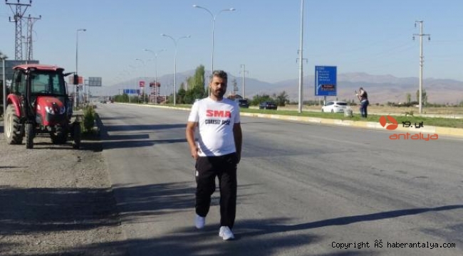 SMA hastalarına destek için Ankara'ya yürüyor