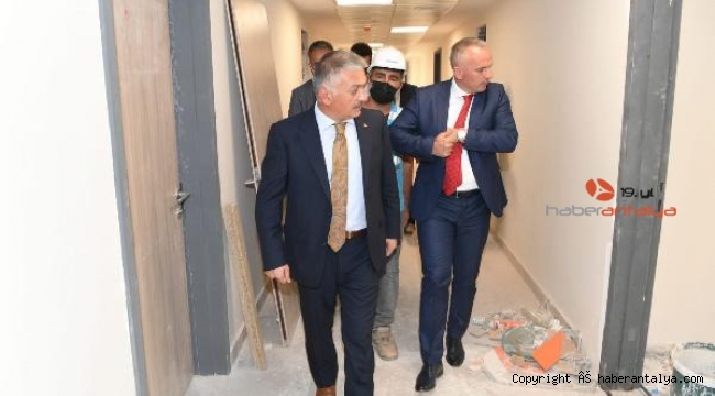 Vali Yazıcı, KYK yurdu inşaatında incelemelerde bulundu