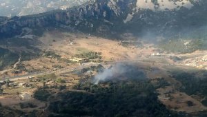Kumluca'da makilik alan yangını