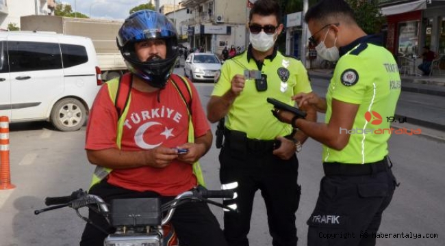 Serik'te motosiklet denetimi