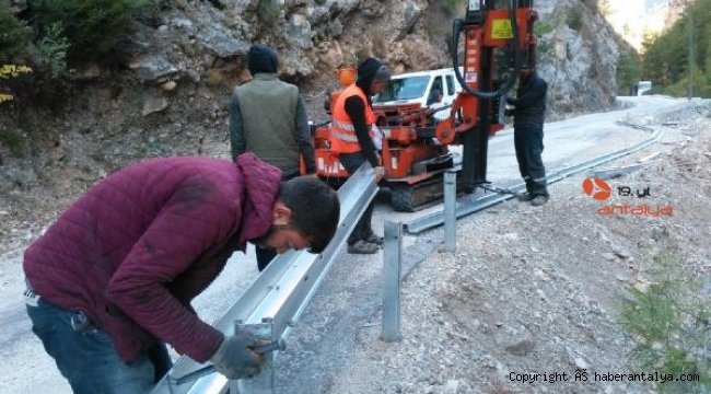 Dim Alacami Yolu'na bariyer yapıldı