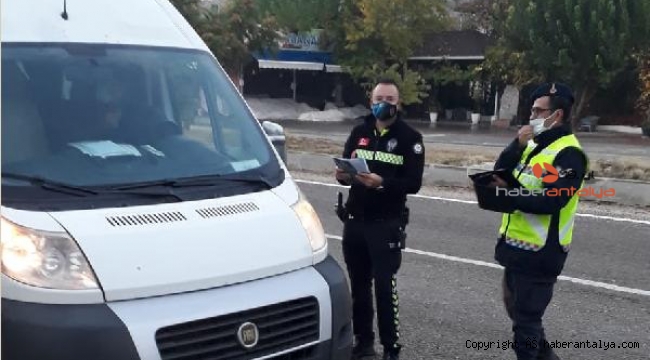 Korkuteli'nde okul servisi denetimi