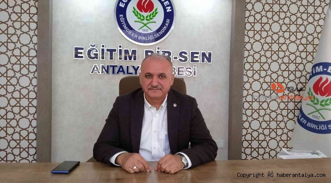 Eğitim Bir Sen Antalya Şube Başkanı Miran: "Memur ve emekli ek zam bekliyor"