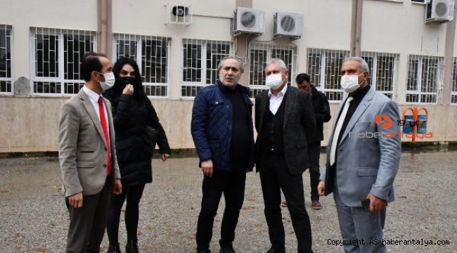 Kemer'de yağış sonrası zarar gören yerler incelendi