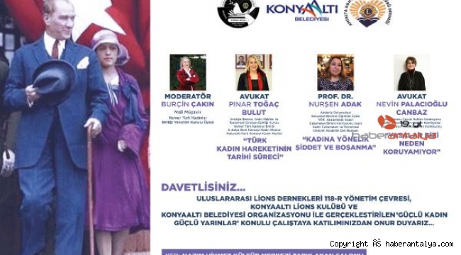 Konyaaltı'nda Güçlü Kadın Güçlü Yarınlar Çalıştayı