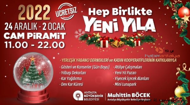 Yılbaşı Festivali, 24 Aralık-2 Ocak arasında Cam Piramit'te
