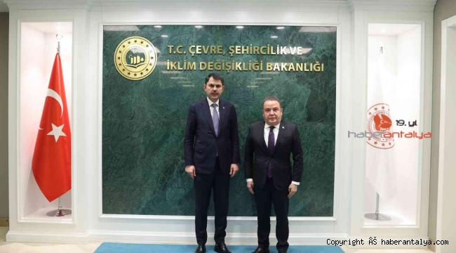 Bakan Kurum, Başkan Böcek'i ağırladı