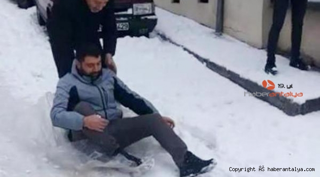 Burdur'da kar keyfi