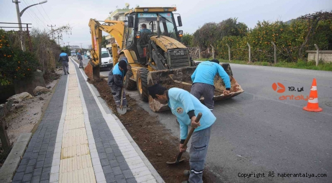 Alanya'da asfalt yenileme çalışmaları