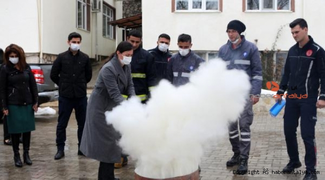 Büyükşehir'den ilçe belediye çalışanlarına yangın eğitimi