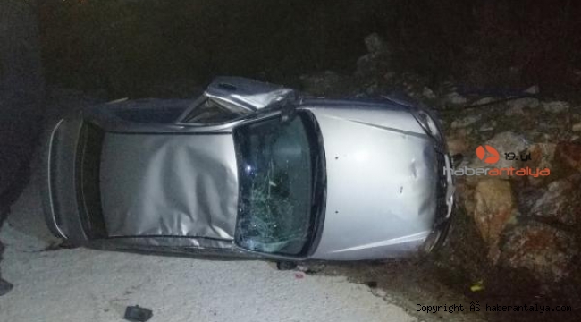 Şarampole devrilen otomobilde 2'si çocuk 4 yaralı !
