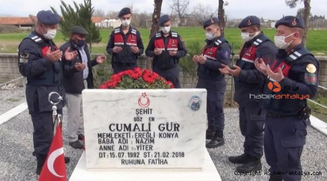 Şehit Gür mezarı başında anıldı