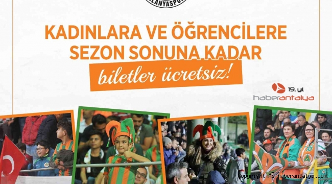 Alanyaspor maçları sezon sonuna kadar kadın ve çocuklara ücretsiz