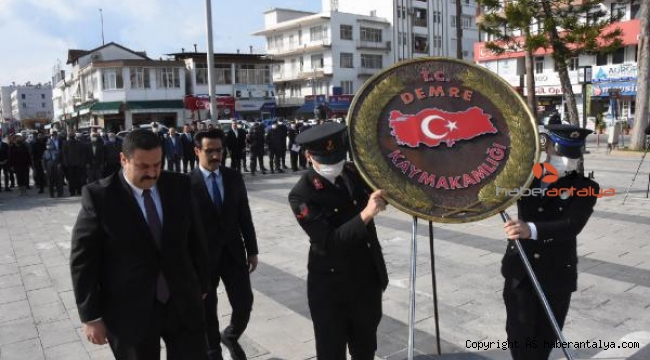 Çanakkale Zaferi'nin 107'nci yılı Demre'de kutlandı