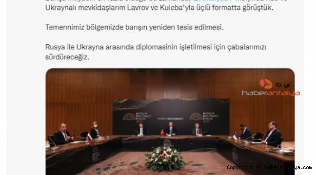 Çavuşoğlu'dan Ukrayna - Rusya açıklaması