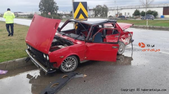 Kazada yaralanan sürücünün otomobilinde uyuşturucu kullanma aparatı bulundu